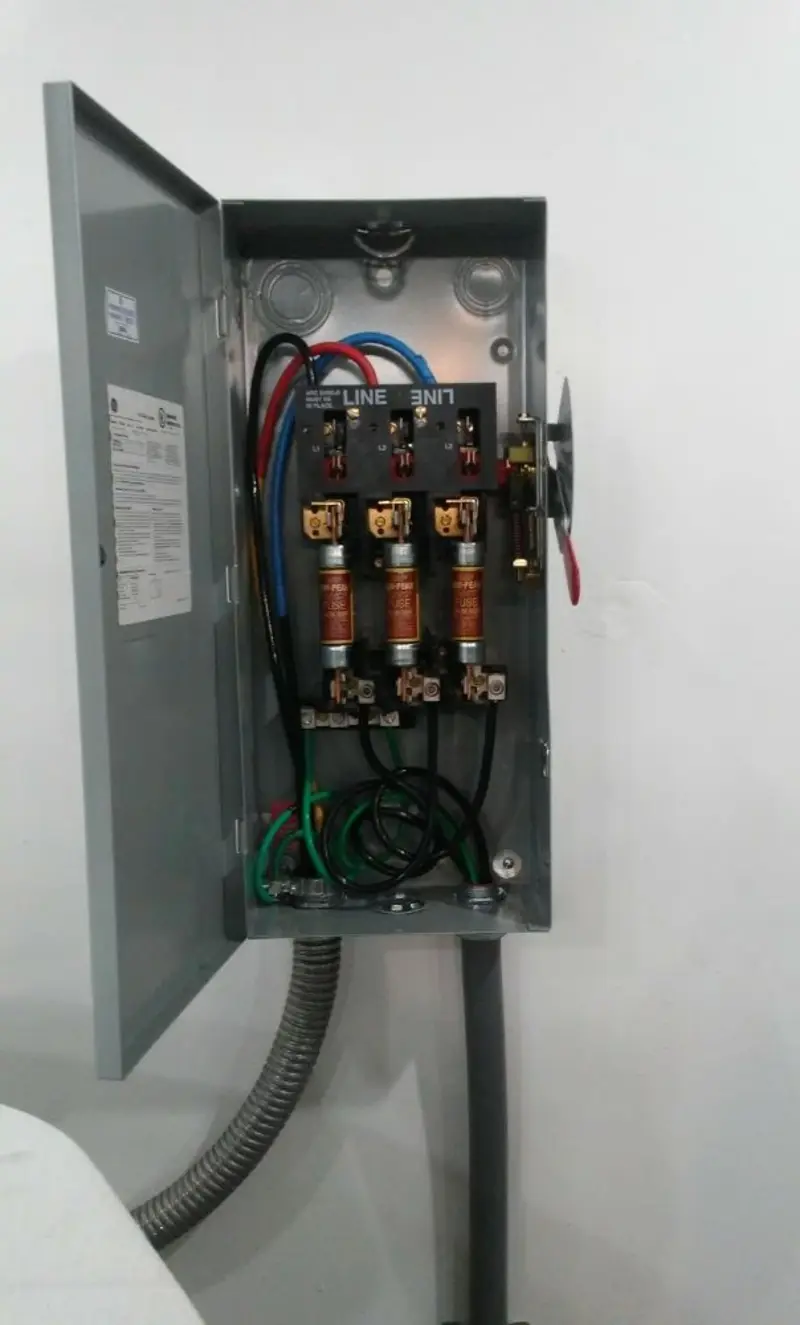 Three-phase disconnect switch installed for Electrical Wiring & Rewiring in Pomona