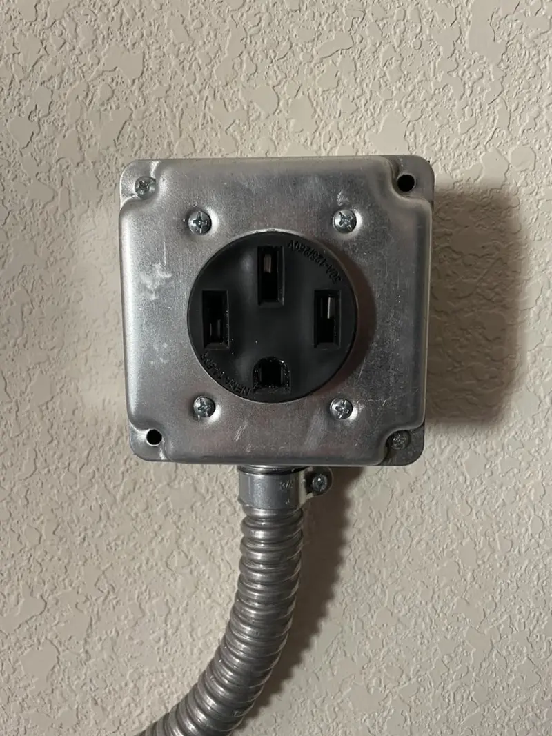 NEMA 14-50 outlet installed for Electrical Panel Upgrade in Pomona
